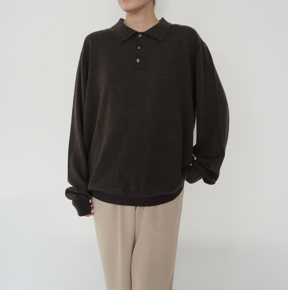 Brown Knit Top