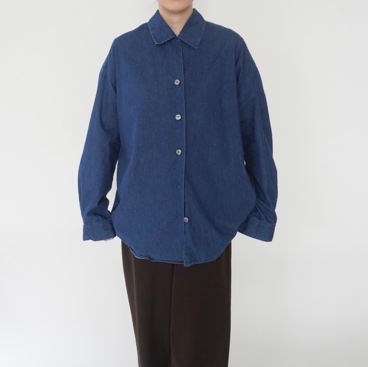 80s "ANNE KLEIN" Denim Shirt