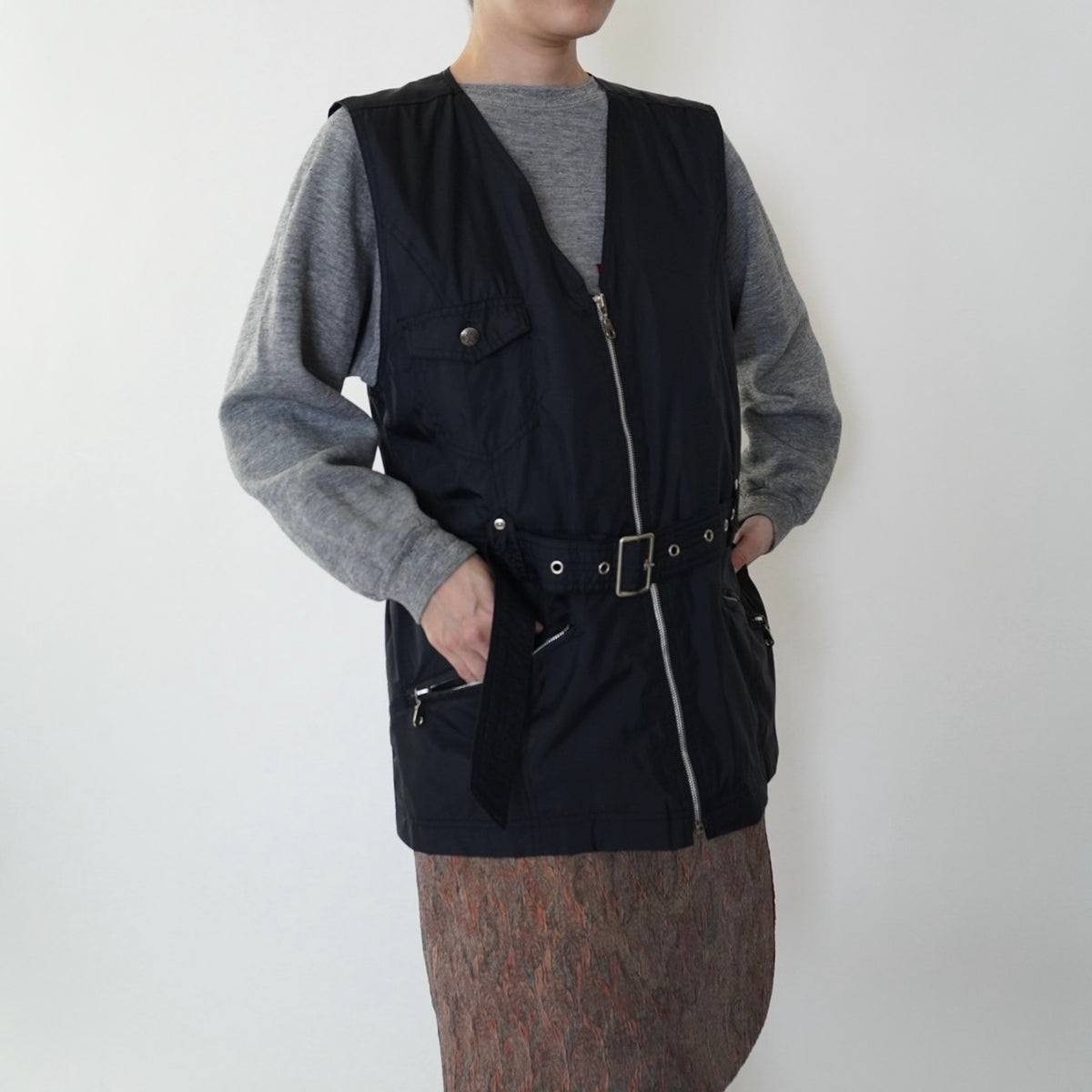90s EURO Black Design Vest