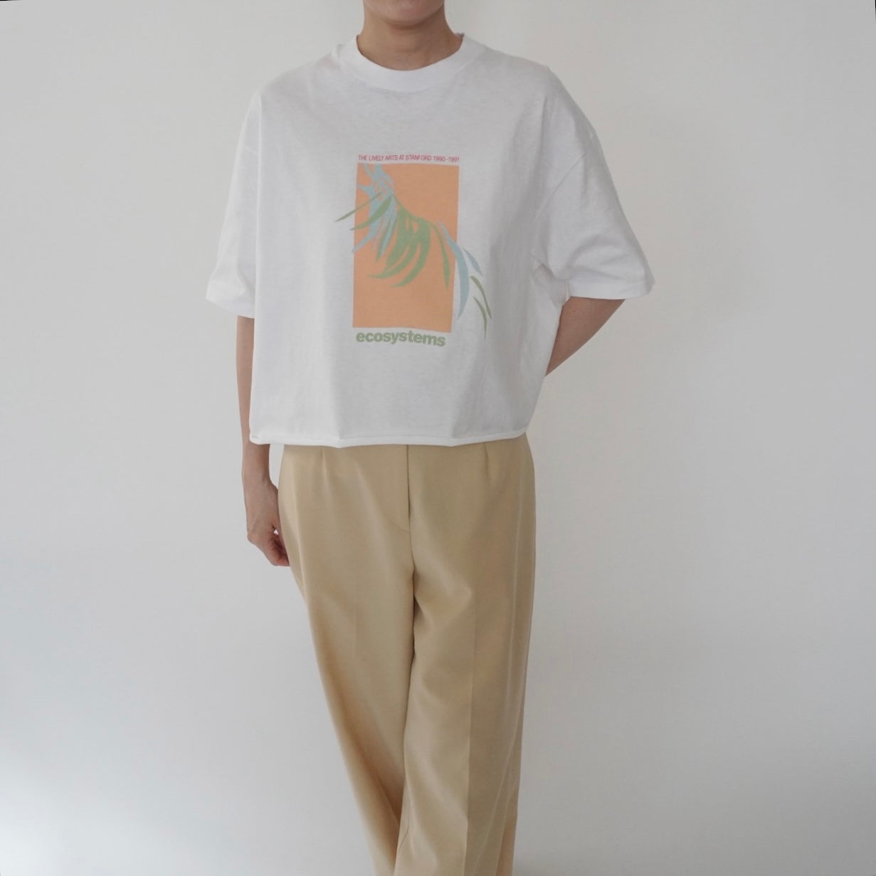 80s Printed Cut Off T-shirt Made in USA