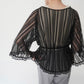 90s Sheer Lace Design Blouse