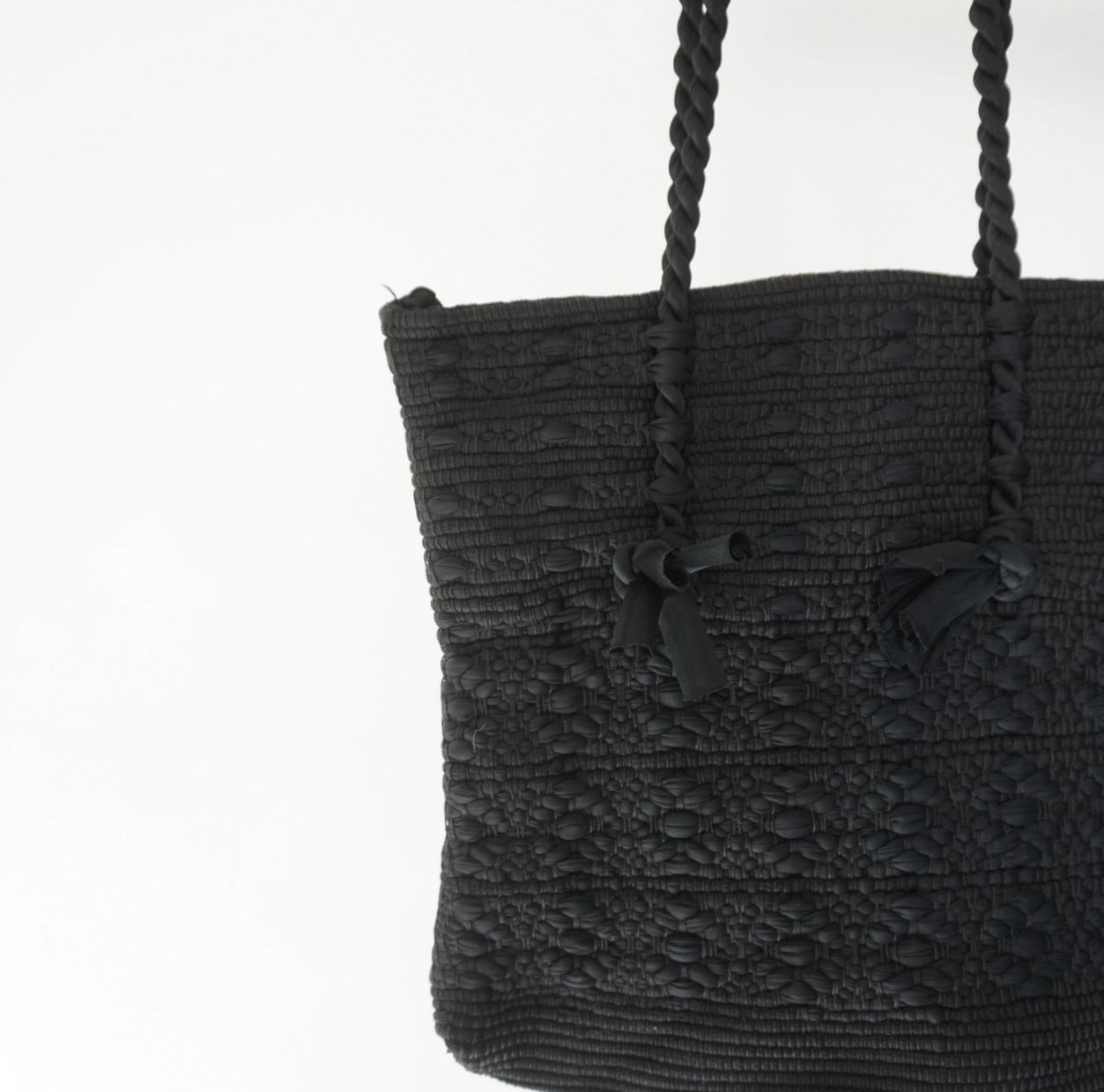 40s Woven Black Bag