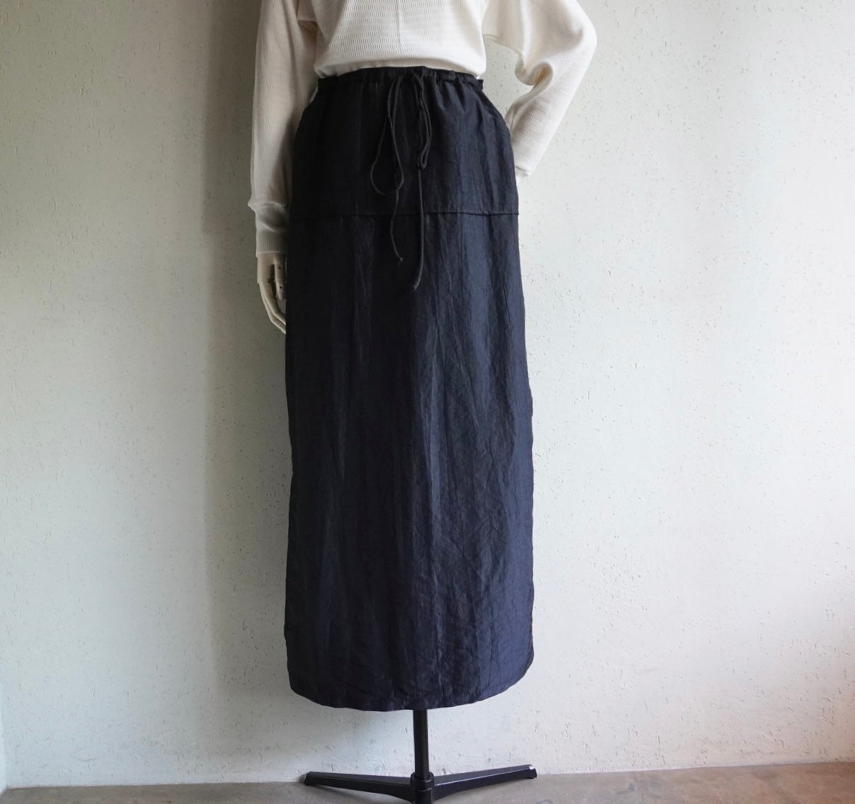 90s Black Nylon Skirt Made in USA