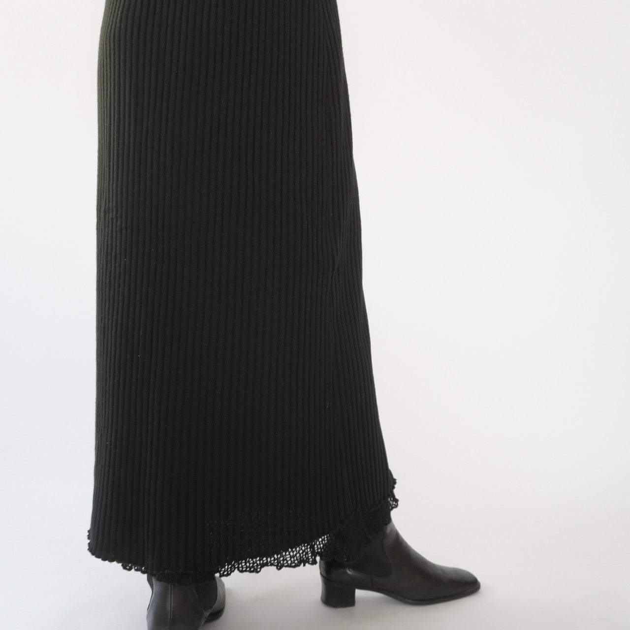 90s Design Ribbed Skirt Made in Italy