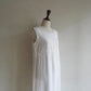 90s Linen×Crochet Maxi Dress Made in USA