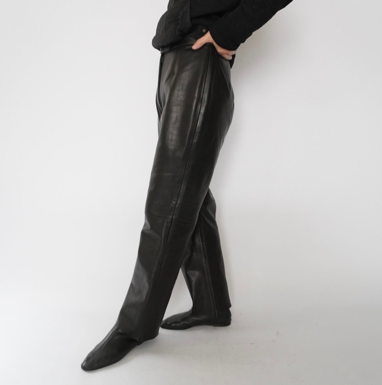 90s Black Leather Pants