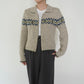 90s Pattern Zip Knit Made in USA