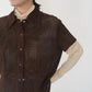90s Suede Leather Shirt