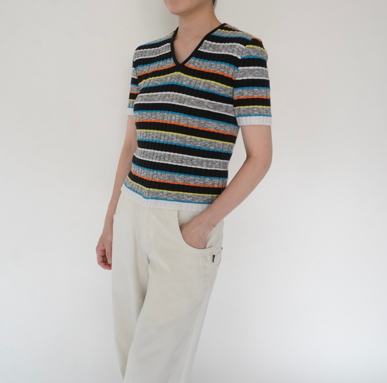 90s Striped Top Made in Italy