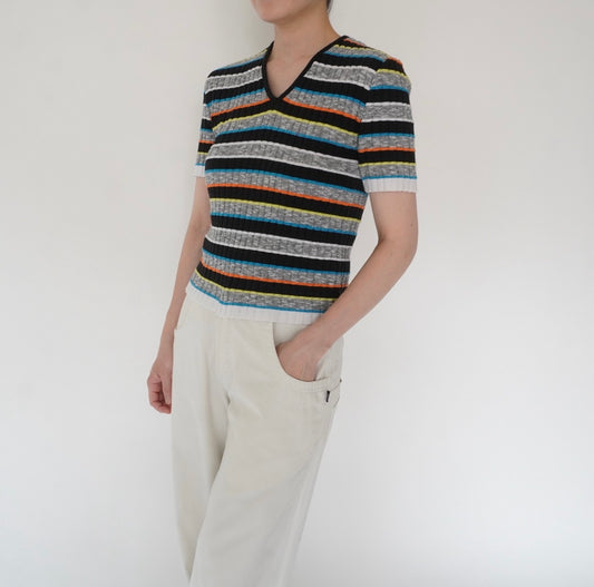90s Striped Top Made in Italy
