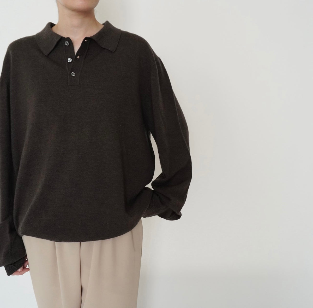Brown Knit Top