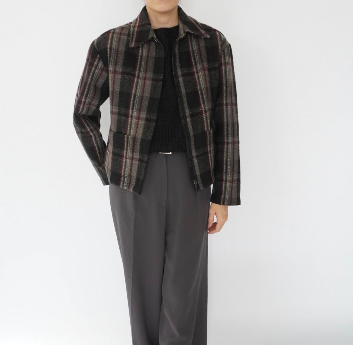 90s Wool Plaid Jacket