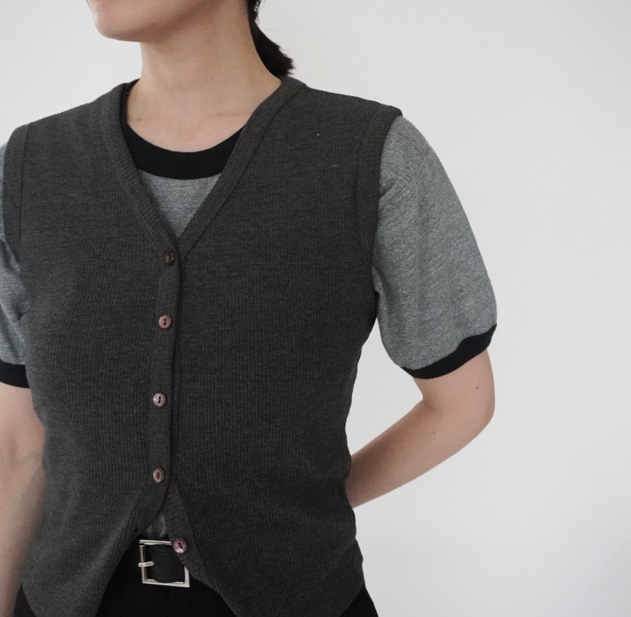 90s C.Gray Ribbed Top