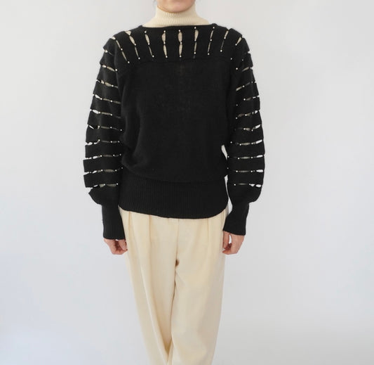 80s Design Knit Top
