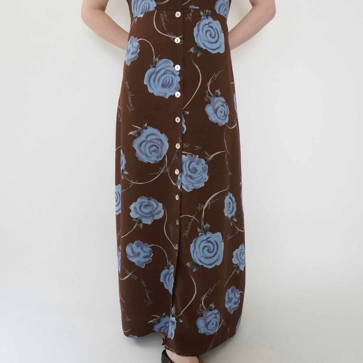 90s Printed Maxi Dress Made in USA