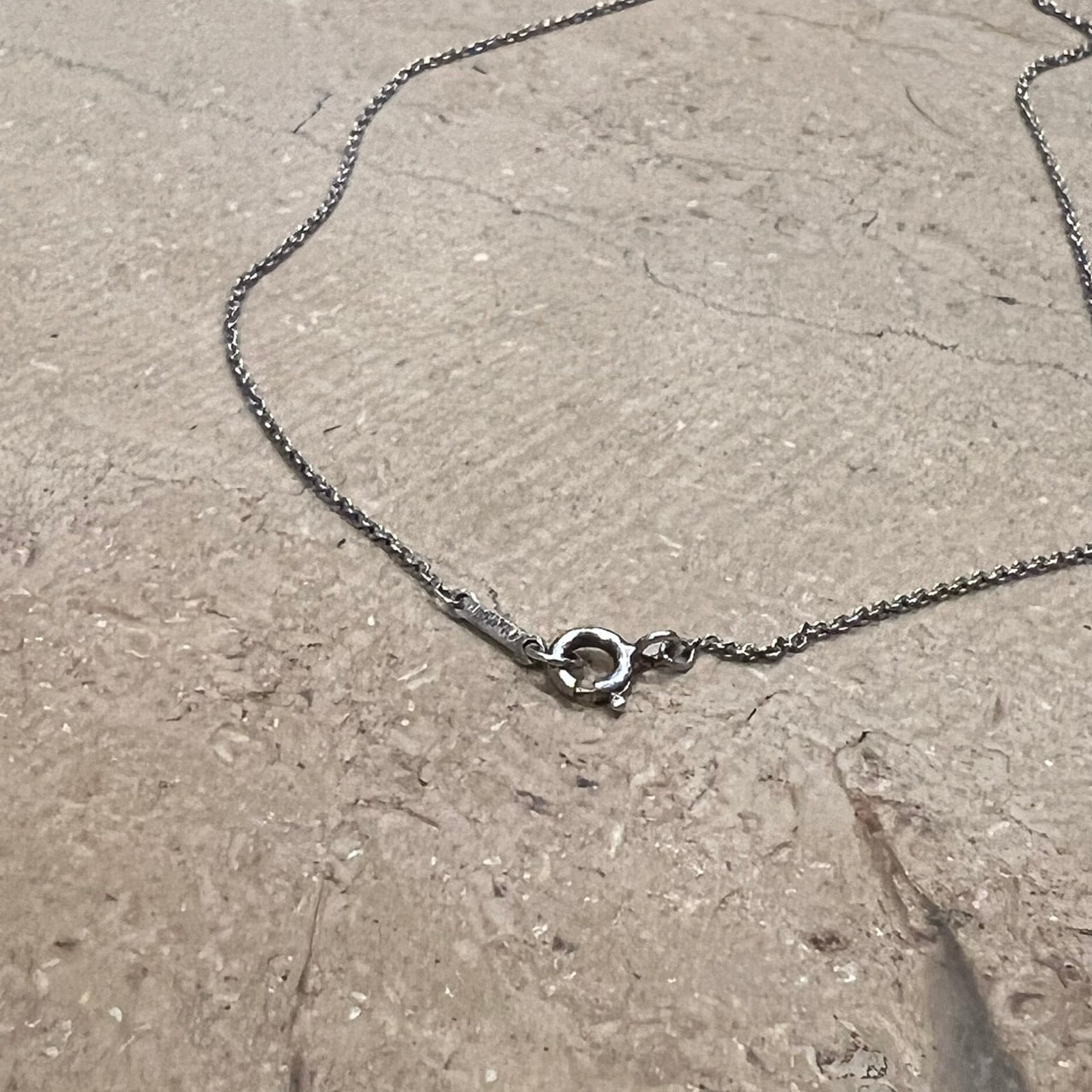 ”Tiffany & Co.” Silver Teardrop Necklace