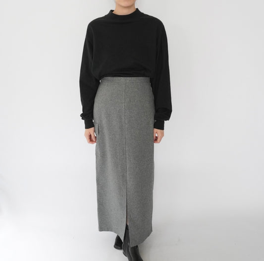 90s Mock Neck Long Sleeves T-shirt  Made in USA