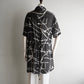 90s Sheer Printed Long  Shirt