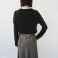 90s Black Cropped Cardigan
