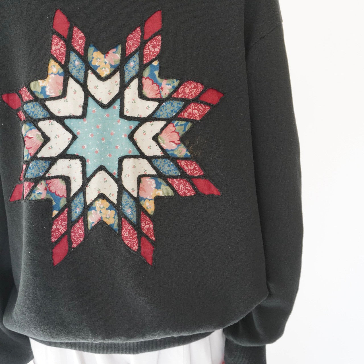 90s Patchwork Design Sweater Made in USA