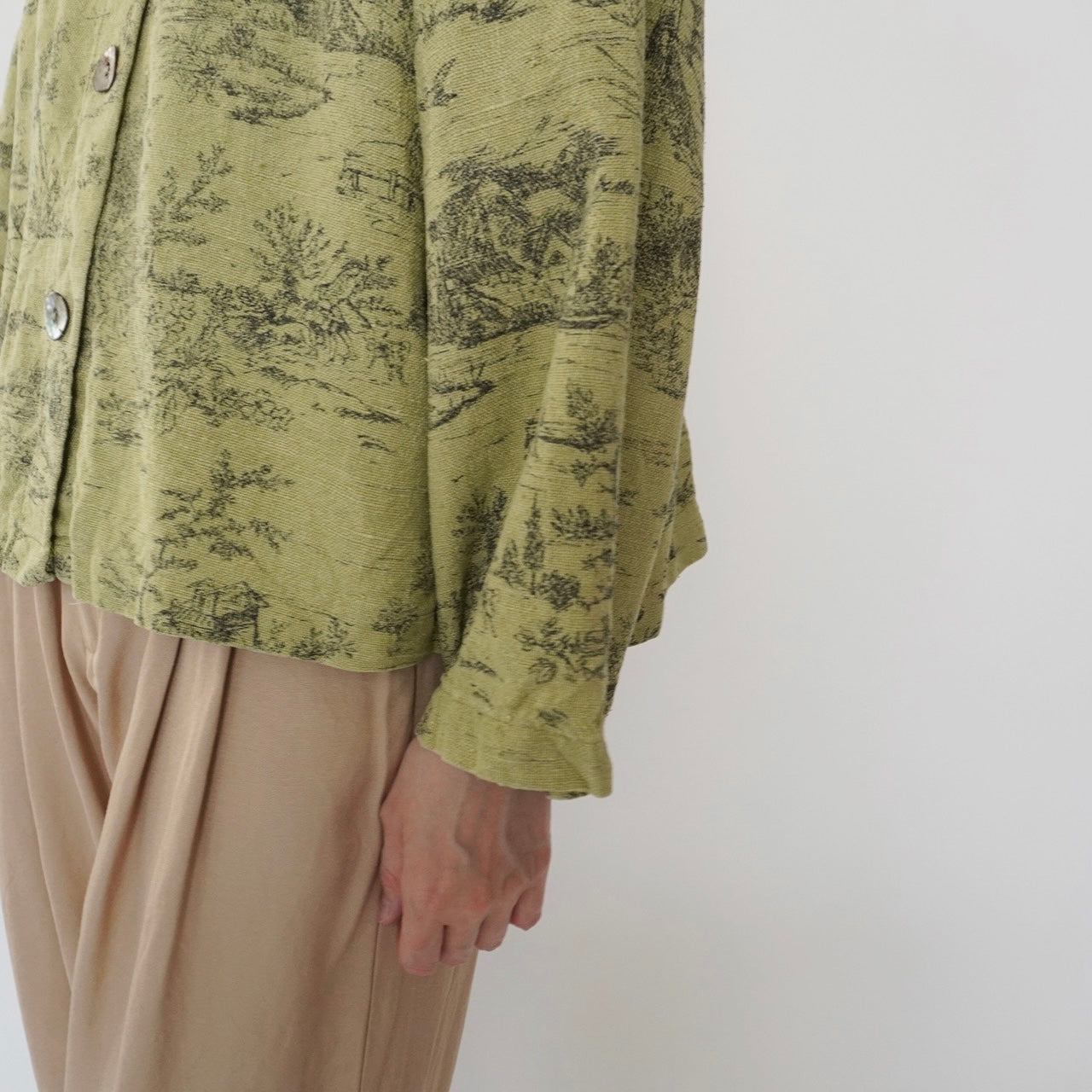 90s Pattern Shirt Jacket Made in USA