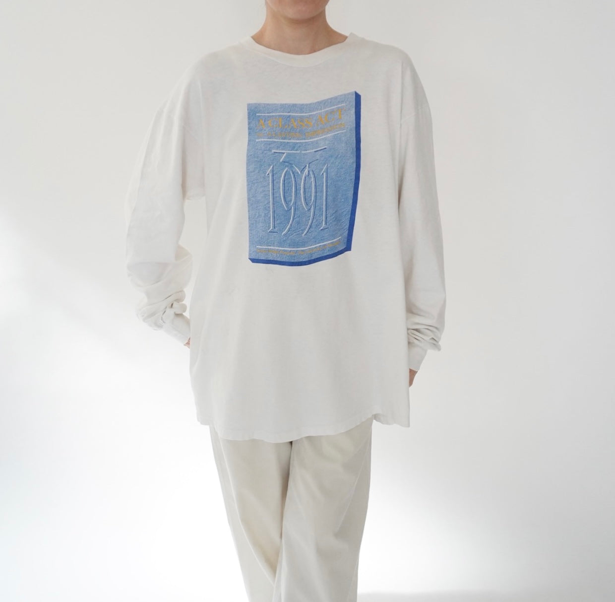 90s Printed Long Sleeves T-shirt Made in USA