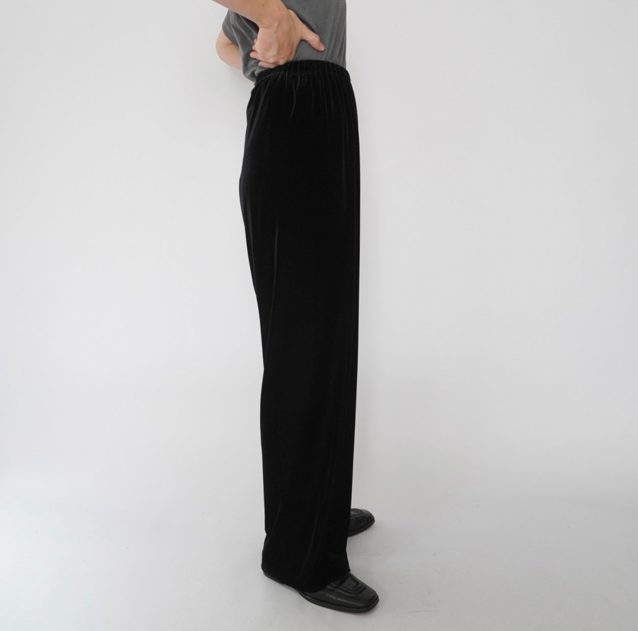 90s Black Velour Pants Made in USA