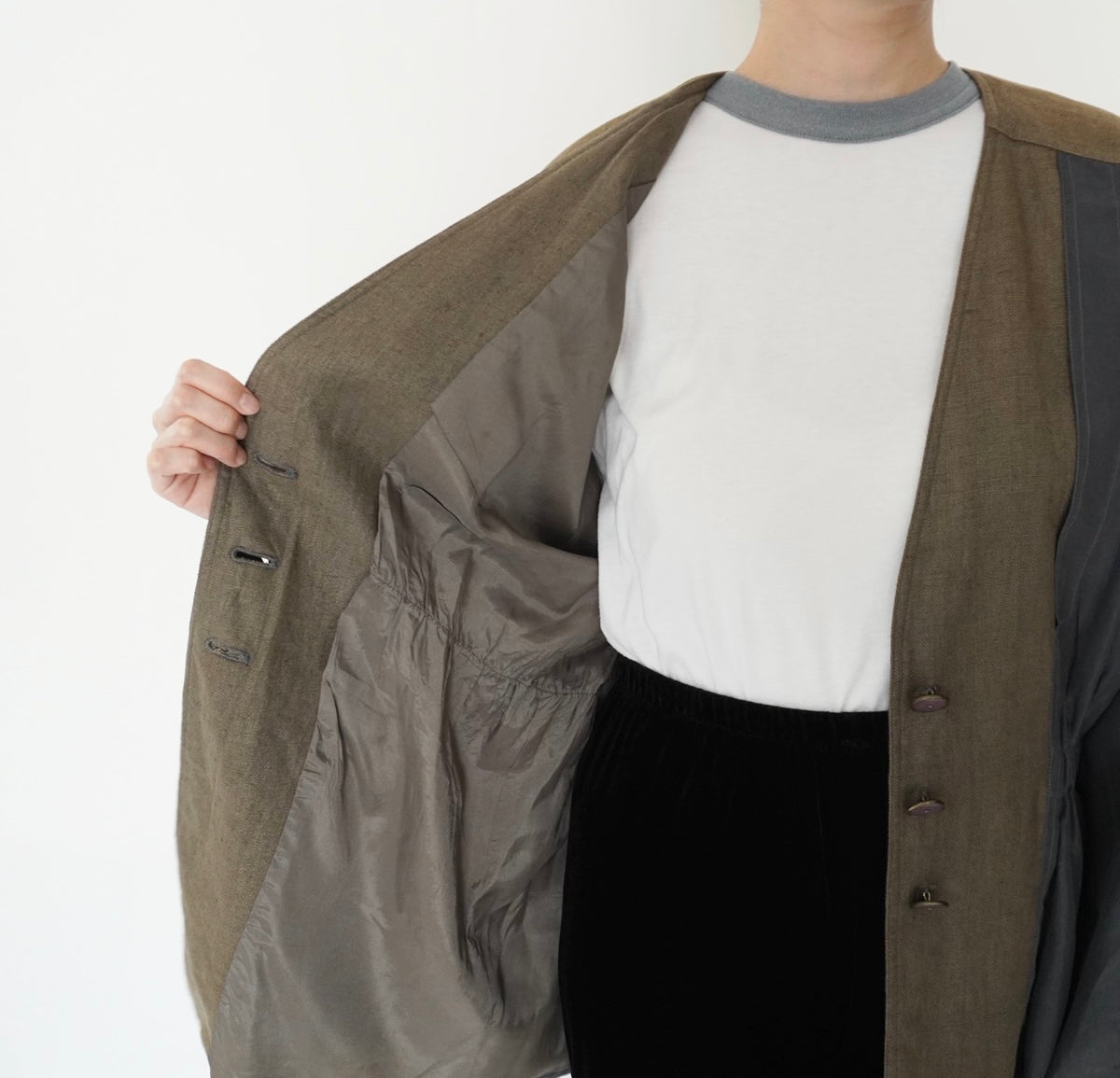 90s EURO Silk Linen Jacket