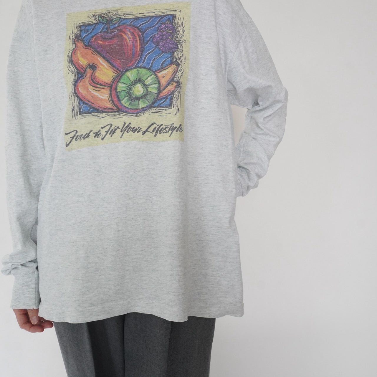 90s Printed Long Sleeves T-shirt Made in USA