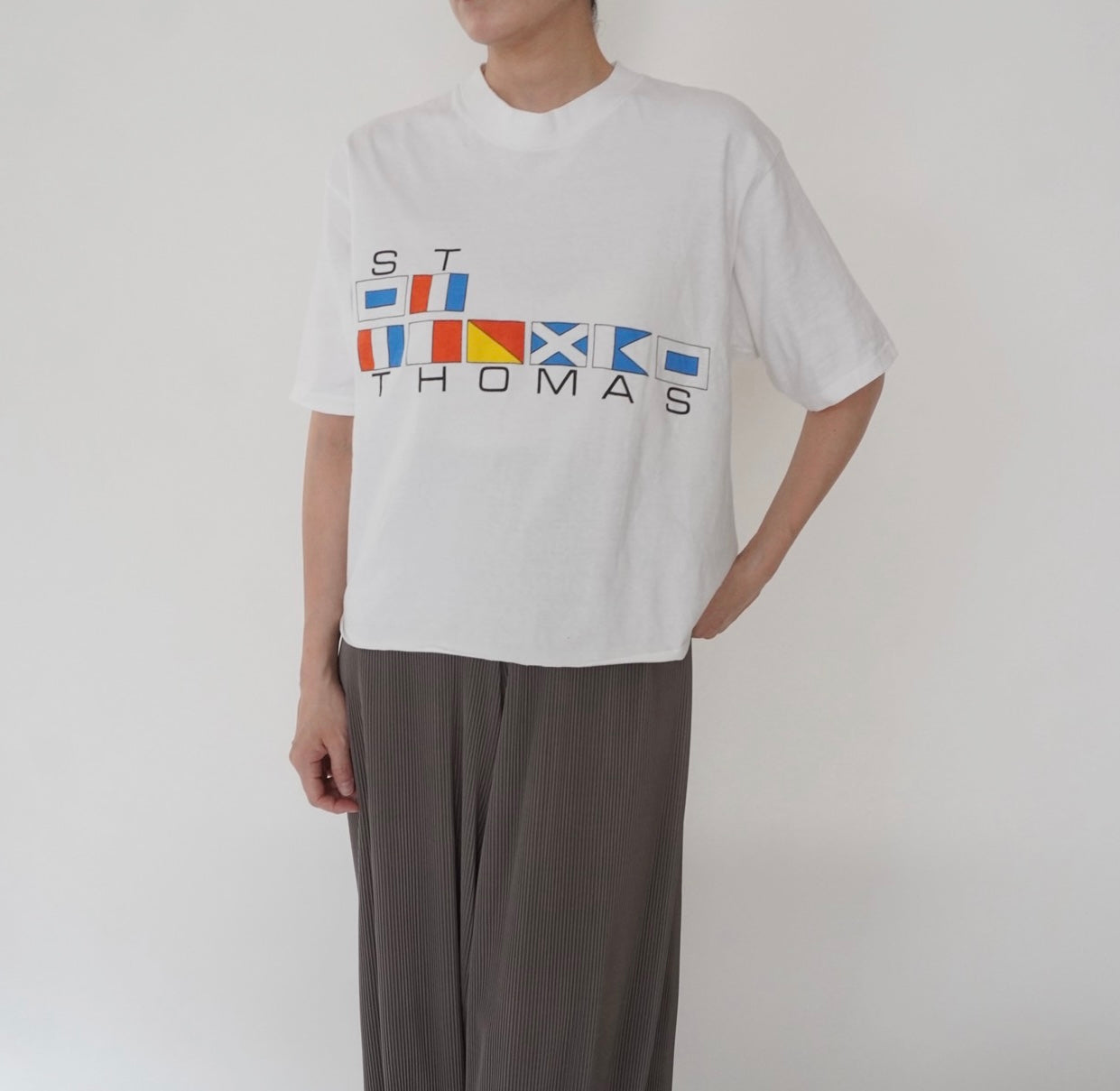 90s Printed Cut Off T-shirt Made in USA