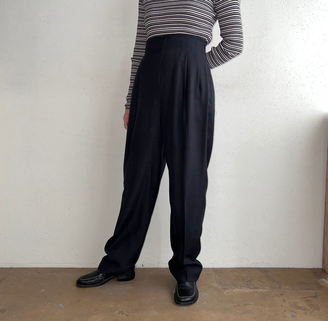 90s High Waisted Silk Pants