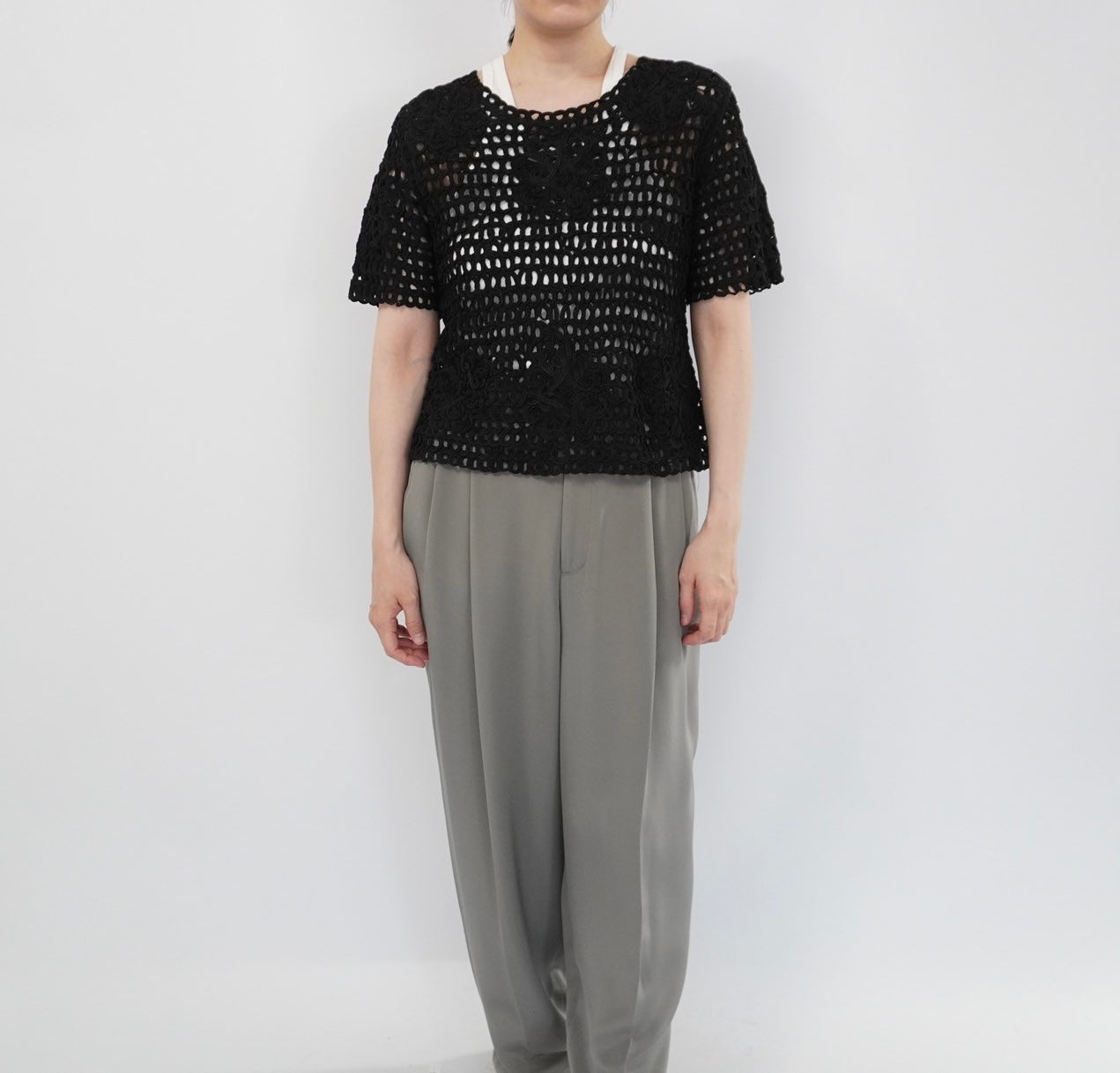 90s Cord Lace Top