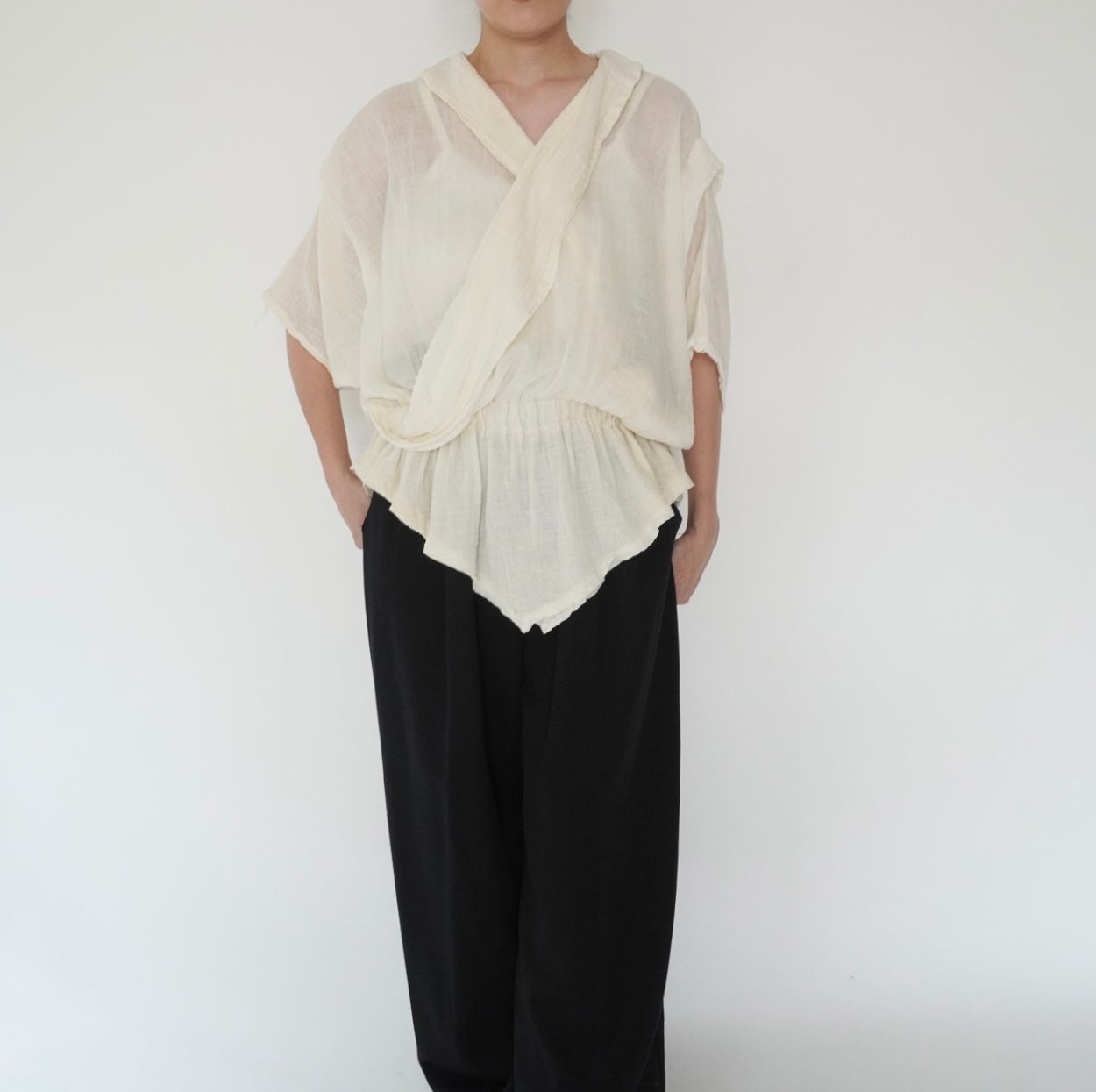 80s Gauze Design Top