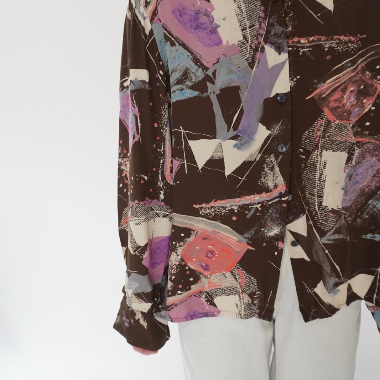 90s Rayon Printed Shirt