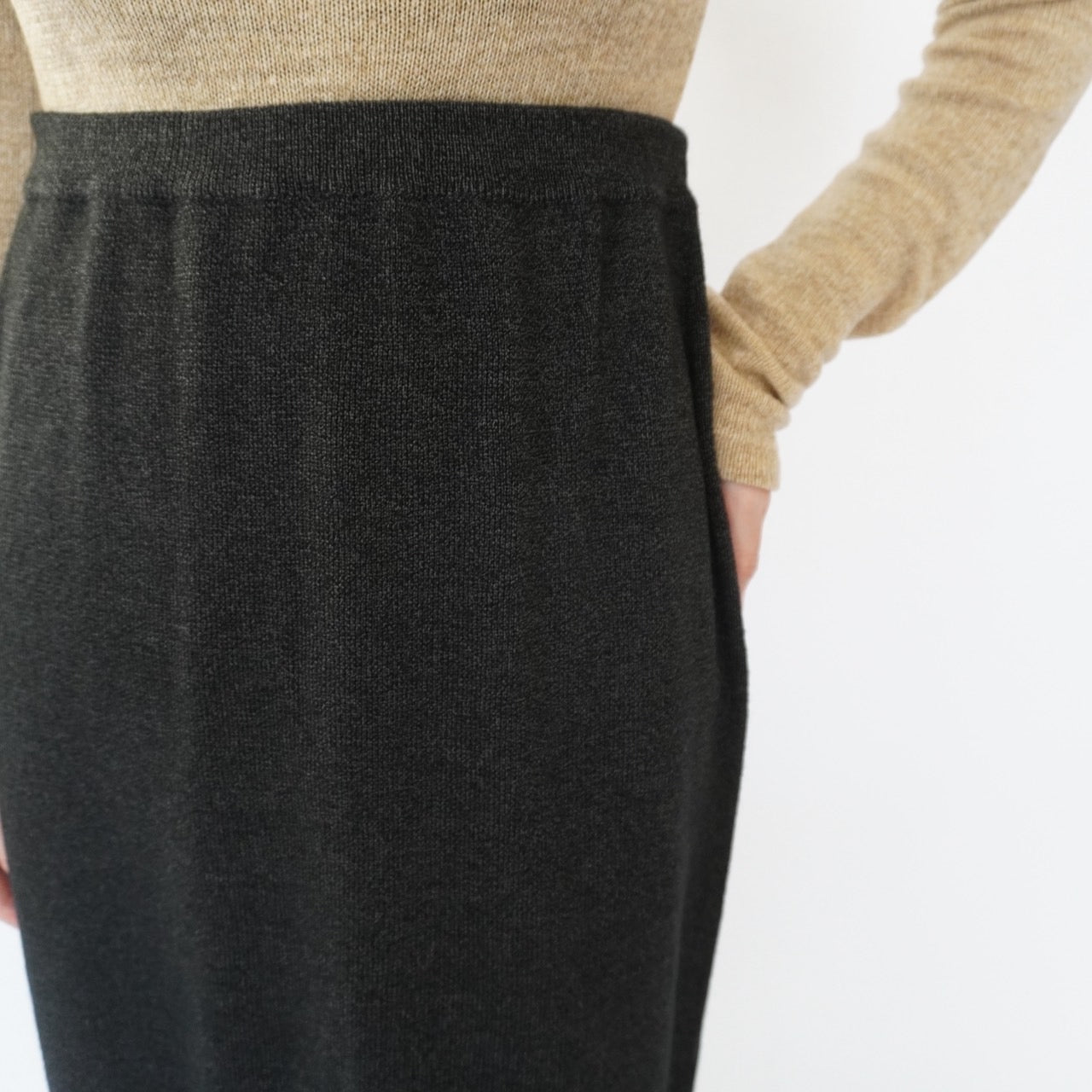 90s Gray Maxi Skirt