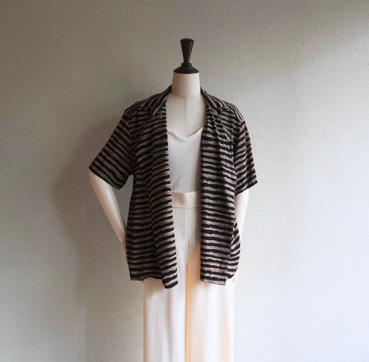 90s "Rena Rowan For Saville" Striped Design Shirt