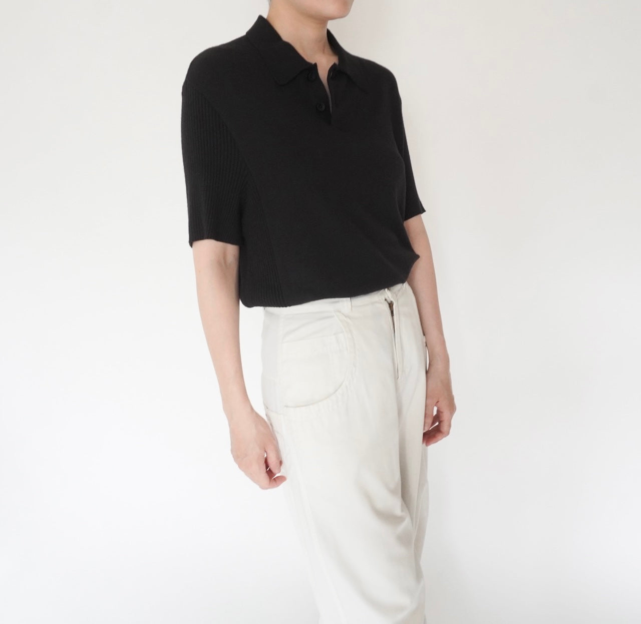 90s  Ribbed Design Top