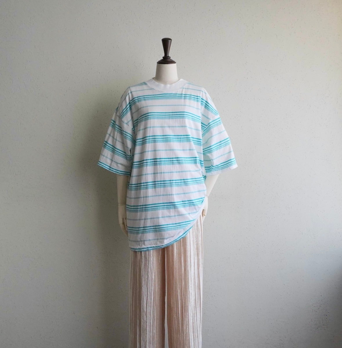 90s EURO Striped Printed T-shirt