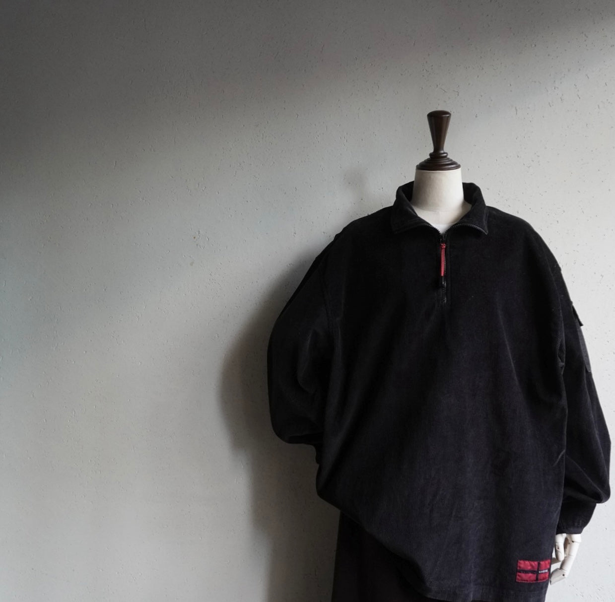 90s Half Zip Corduroy Top