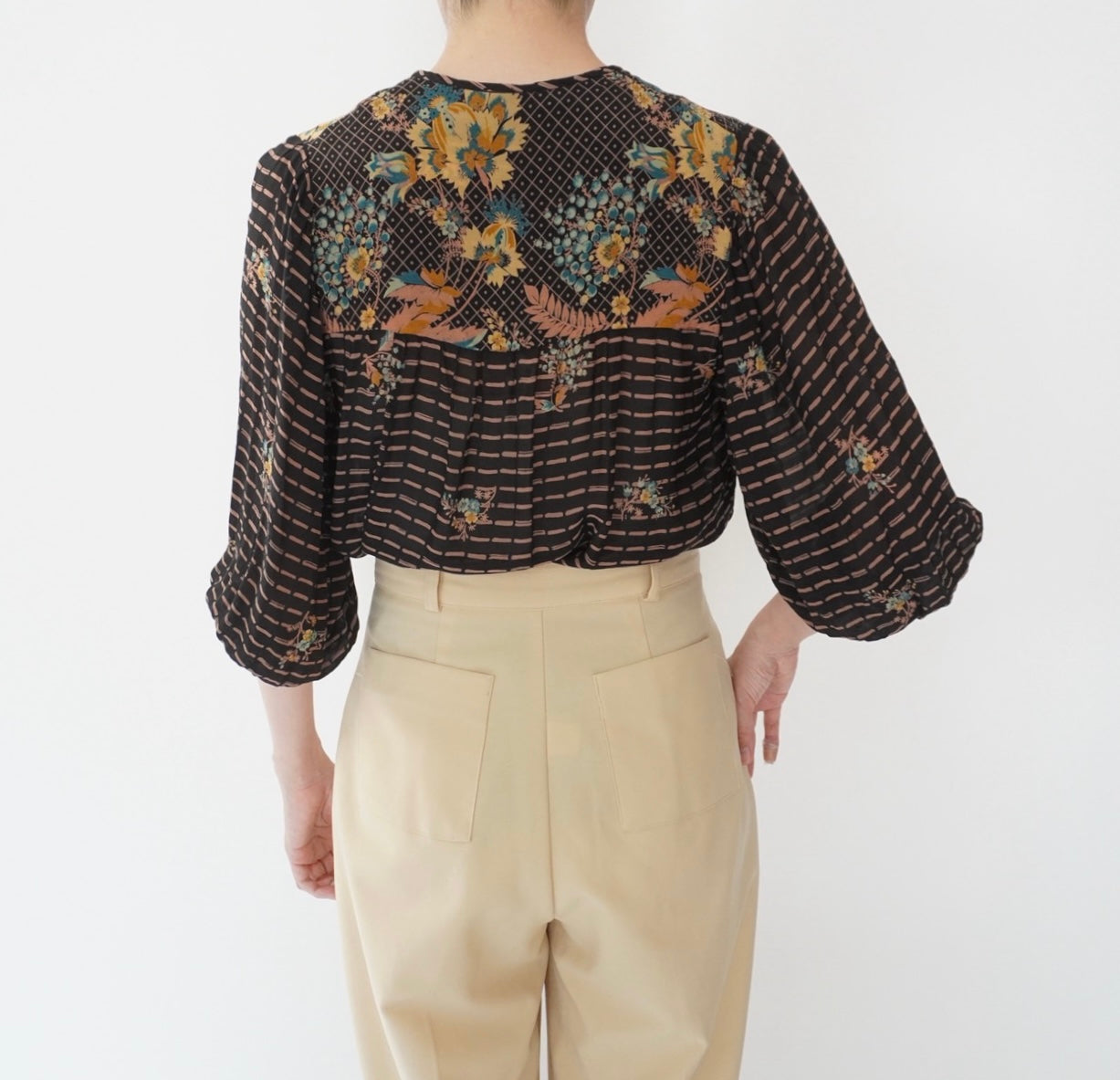 70s Printed Blouse
