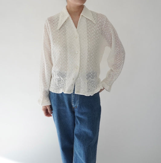 70s Lace Design Shirt