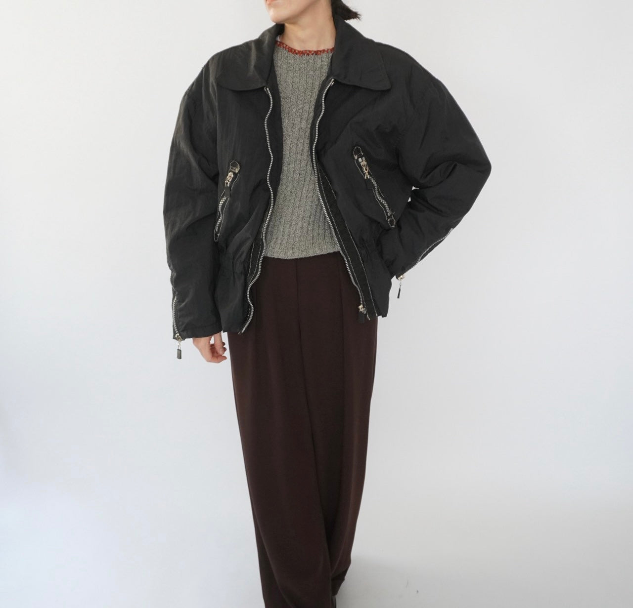 90s "Brandon Thomas" Black Design Jacket