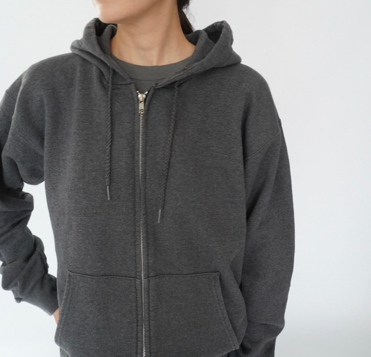 00s "Hanes" Zip up Hooded Sweater
