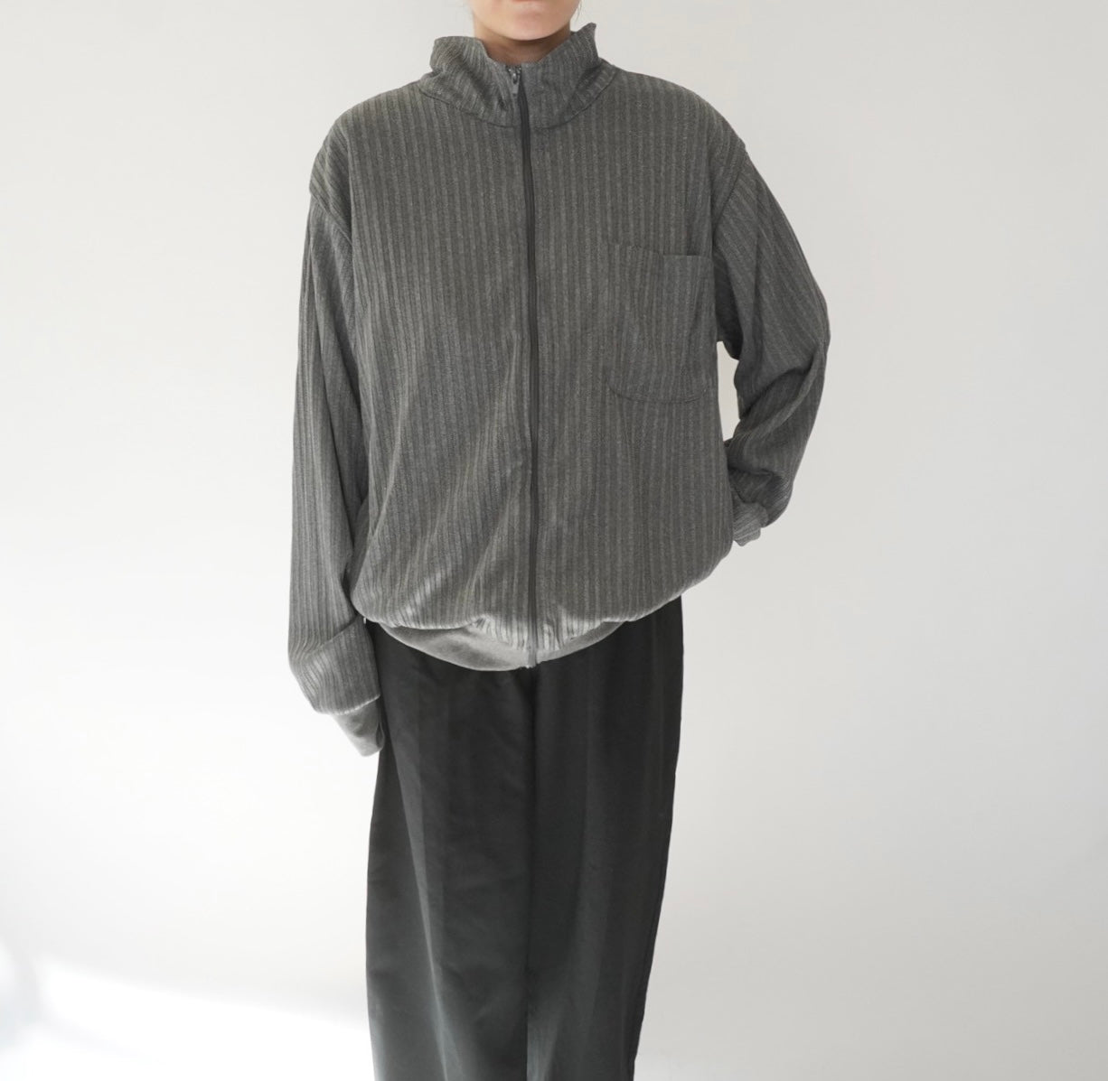 90s Ribbed Zip Top