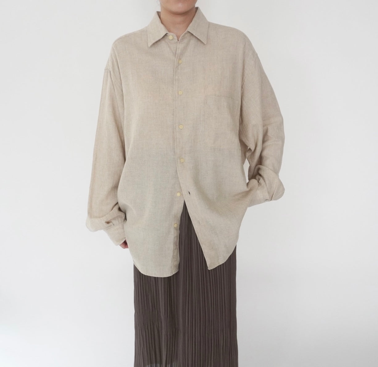 90s Cotton×Linen Shirt