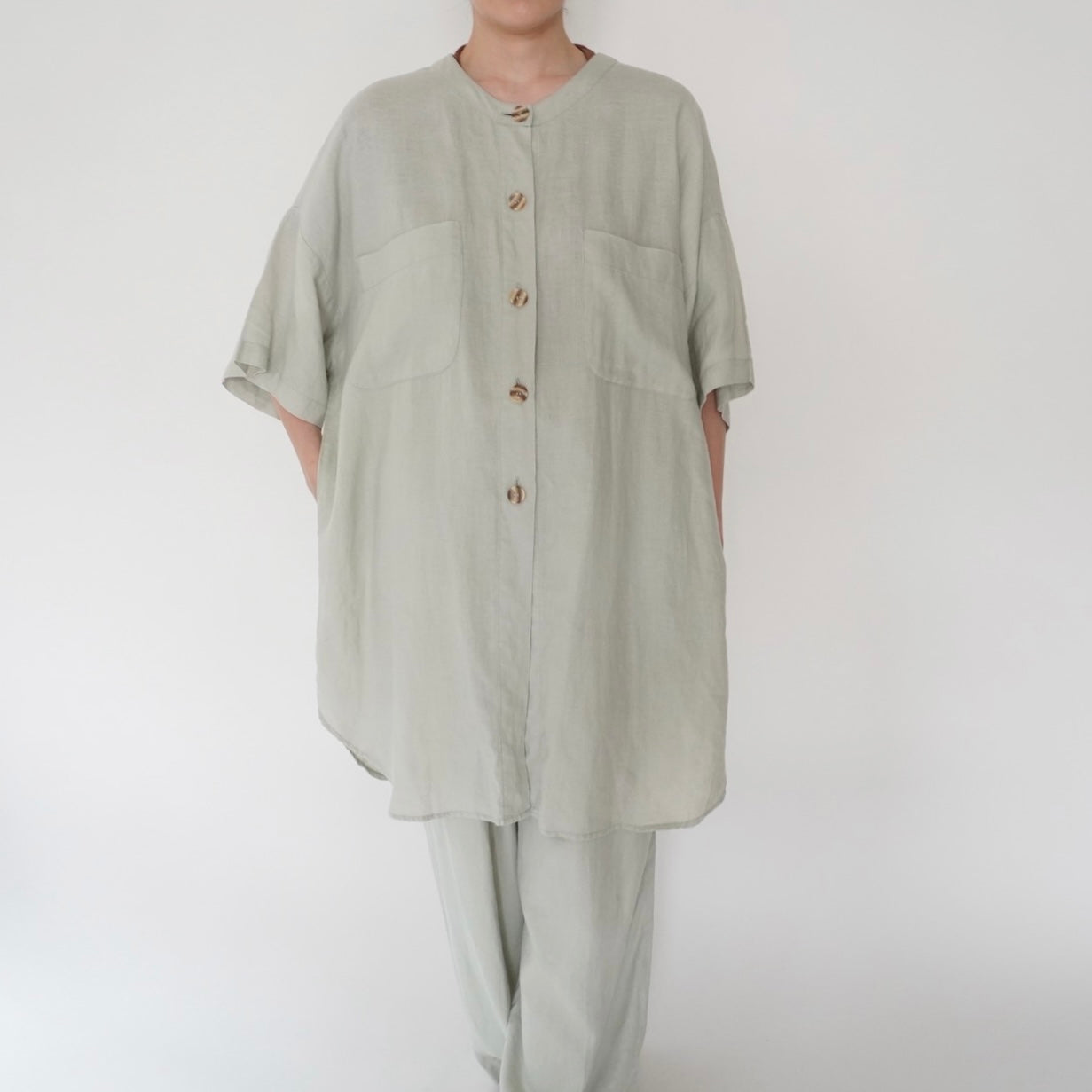 90s Sage Green Two-Piece Suit