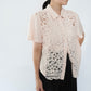 90s Lace Design Shirt