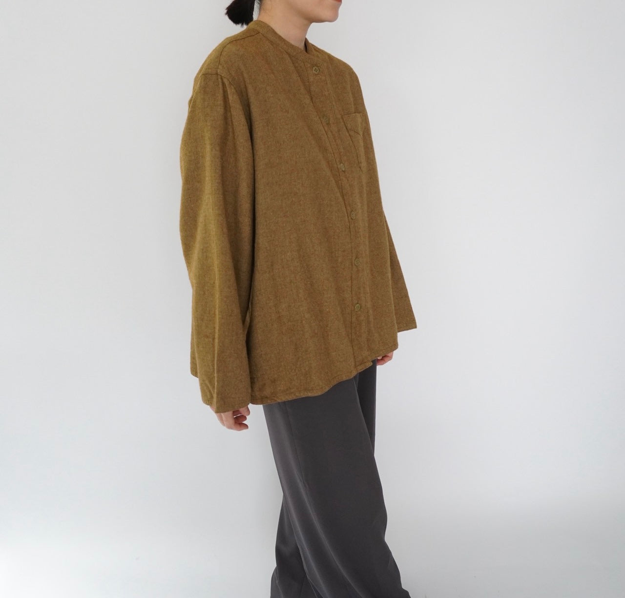 70s Wool×Cotton Design Shirt