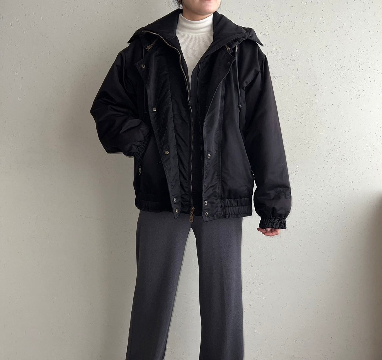 90s Black Design Jacket