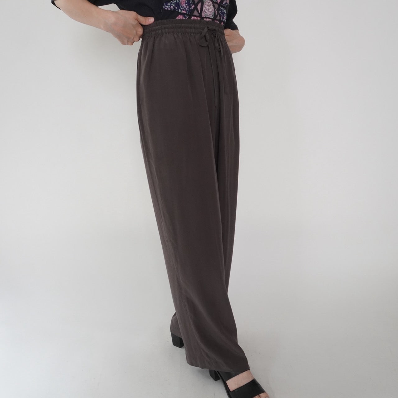 90s Silk Wide Pants